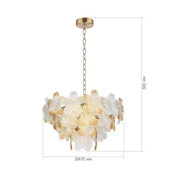 SL6240.203.06 Светильник подвесной ST-Luce золотистый/Прозрачный, янтарный E14 6*60W TENDER, изображение 7