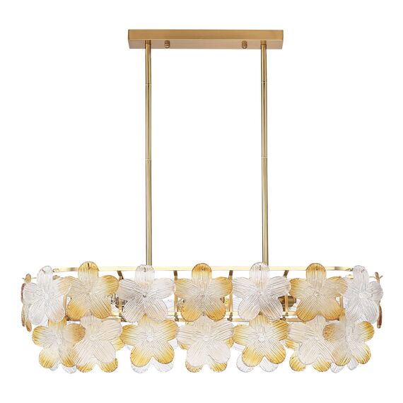 SL6240.203.08 Светильник подвесной ST-Luce золотистый/Прозрачный, янтарный E14 8*60W TENDER, изображение 2