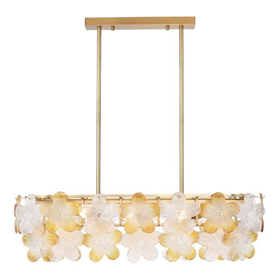 SL6240.203.08 Светильник подвесной ST-Luce золотистый/Прозрачный, янтарный E14 8*60W TENDER, изображение 3