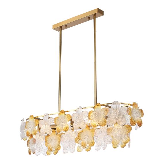 SL6240.203.08 Светильник подвесной ST-Luce золотистый/Прозрачный, янтарный E14 8*60W TENDER, изображение 4