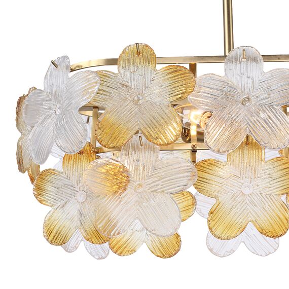 SL6240.203.08 Светильник подвесной ST-Luce золотистый/Прозрачный, янтарный E14 8*60W TENDER, изображение 5