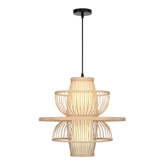 SL6241.513.01 Светильник подвесной ST-Luce Древесный/Белый E27 1*40W ALMA