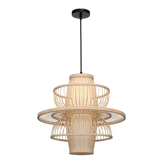 SL6241.513.01 Светильник подвесной ST-Luce Древесный/Белый E27 1*40W ALMA, изображение 3