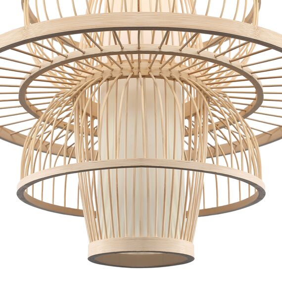 SL6241.513.01 Светильник подвесной ST-Luce Древесный/Белый E27 1*40W ALMA, изображение 4