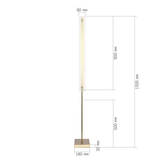 SL6245.205.01 Светильник напольный ST-Luce золотистый/Прозрачный LED 1*20W 4000K FAGY, изображение 5