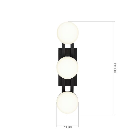 SL6610.401.03 Светильник настенный ST-Luce черный/белый LED 1*6W 4000K MONRO, изображение 3