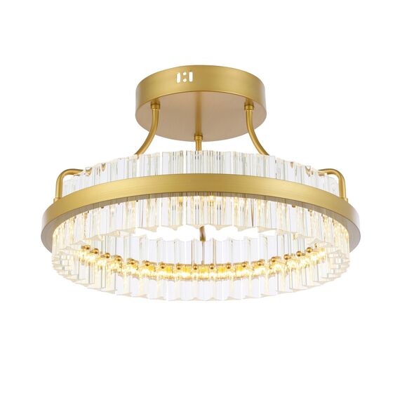 SL383.202.01 Светильник потолочный ST-Luce Матовое золото/Прозрачный LED 1*34W 3000K CHERIO, изображение 3