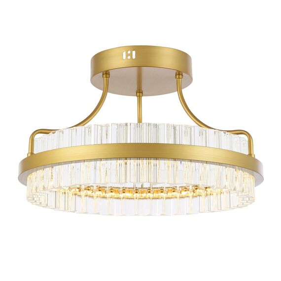 SL383.202.01 Светильник потолочный ST-Luce Матовое золото/Прозрачный LED 1*34W 3000K CHERIO, изображение 6