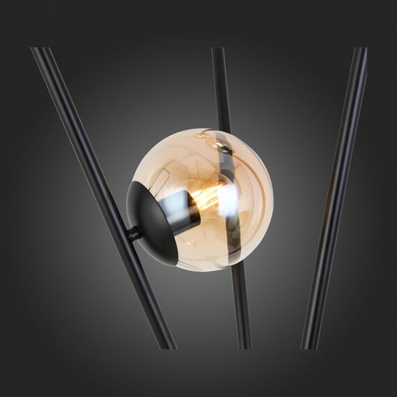 SL549.505.03 Торшер ST-Luce Черный/Коньячный E27 3*40W STAMPO, изображение 8