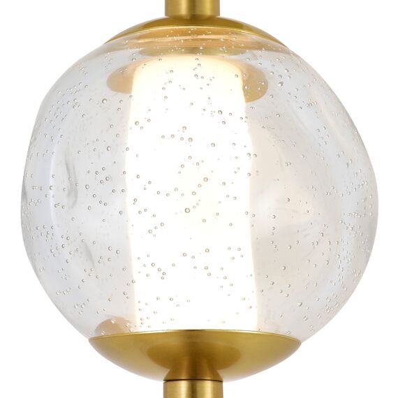 SL6520.301.01 Светильник настенный ST-Luce латунь/прозрачный с пузырьками воздуха LED 1*15W 4000K HELMI, изображение 4