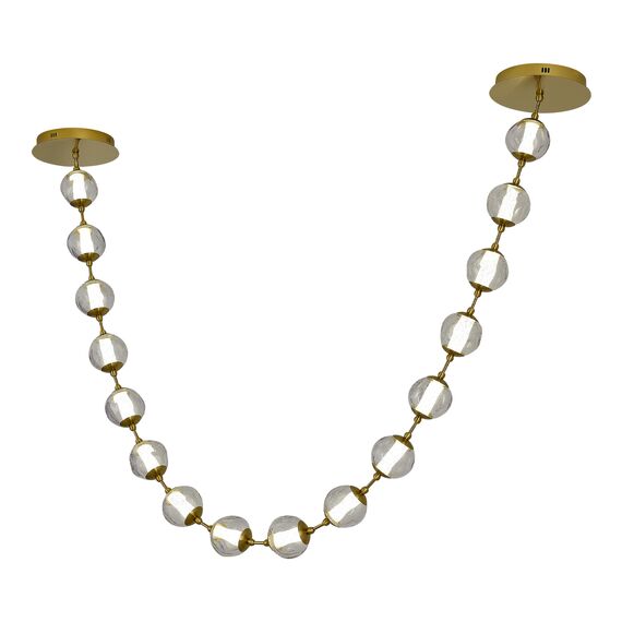 SL6520.303.16 Светильник подвесной ST-Luce латунь/прозрачный с пузырьками воздуха LED 1*80W 4000K HELMI