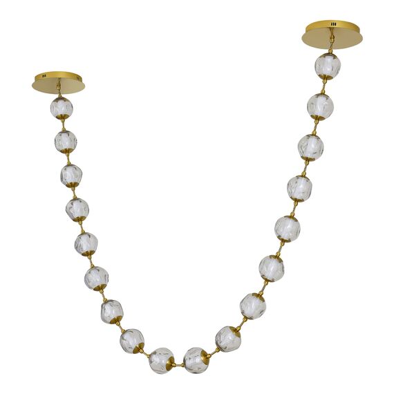 SL6520.303.18 Светильник подвесной ST-Luce латунь/прозрачный с пузырьками воздуха LED 1*90W 4000K HELMI, изображение 2