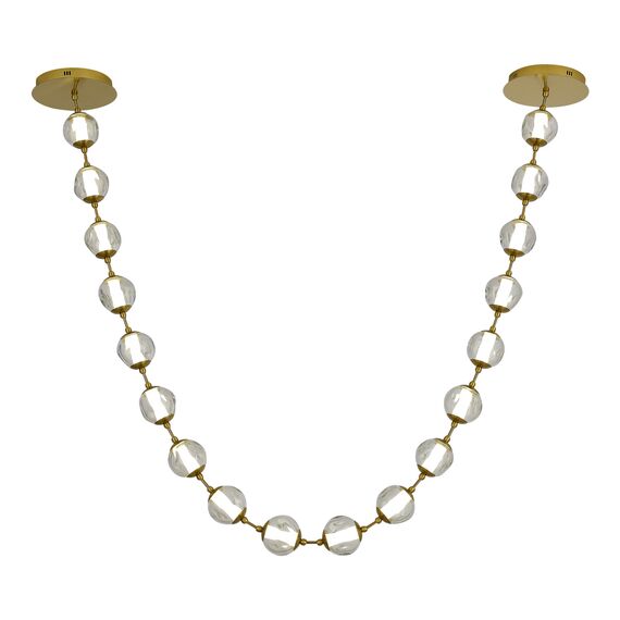 SL6520.303.18 Светильник подвесной ST-Luce латунь/прозрачный с пузырьками воздуха LED 1*90W 4000K HELMI, изображение 3