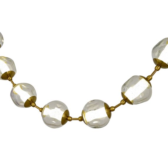 SL6520.303.18 Светильник подвесной ST-Luce латунь/прозрачный с пузырьками воздуха LED 1*90W 4000K HELMI, изображение 4