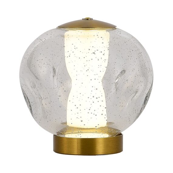 SL6520.304.01 Прикроватная лампа ST-Luce латунь/прозрачный с пузырьками воздуха LED 1*5W 4000K HELMI, изображение 2