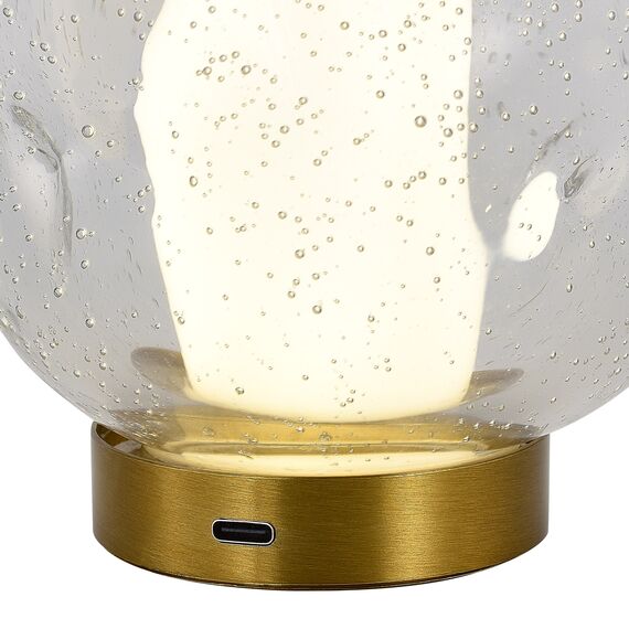 SL6520.304.01 Прикроватная лампа ST-Luce латунь/прозрачный с пузырьками воздуха LED 1*5W 4000K HELMI, изображение 4