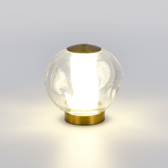 SL6520.304.01 Прикроватная лампа ST-Luce латунь/прозрачный с пузырьками воздуха LED 1*5W 4000K HELMI, изображение 5