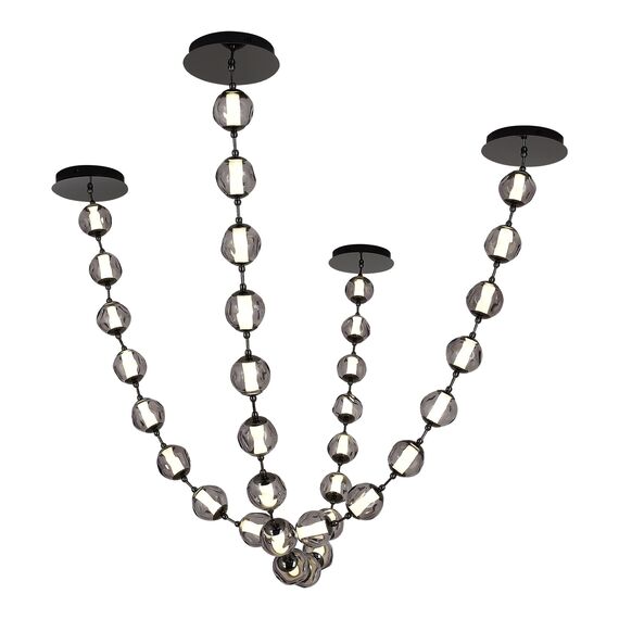 SL6520.403.16 Светильник подвесной ST-Luce черный жемчуг/прозрачно-дымчатый LED 1*80W 4000K HELMI, изображение 6