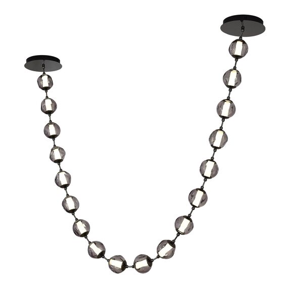 SL6520.403.18 Светильник подвесной ST-Luce черный жемчуг/прозрачно-дымчатый LED 1*90W 4000K HELMI