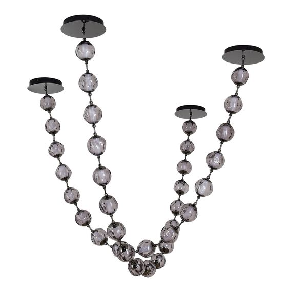 SL6520.403.18 Светильник подвесной ST-Luce черный жемчуг/прозрачно-дымчатый LED 1*90W 4000K HELMI, изображение 7