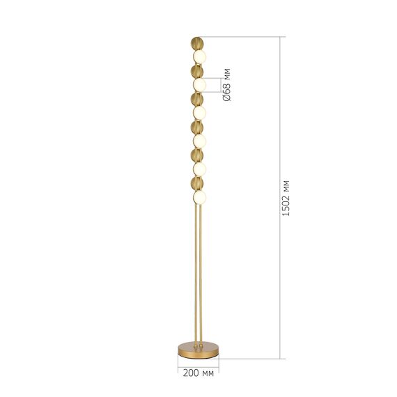 SL6610.205.12 Светильник напольный ST-Luce золотистый/белый LED 1*24W 4000K MONRO, изображение 5