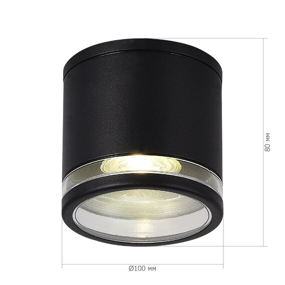 SL9009.402.01 Светильник уличный потолочный ST-Luce черный/белый GU10 1*50W TUBO, изображение 3