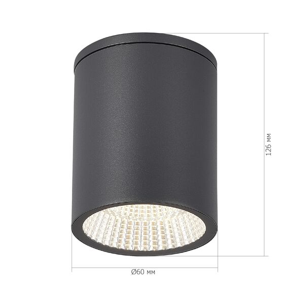 SL9514.712.01 Светильник уличный потолочный ST-Luce серый/белый LED 1*12W 3000K/4000K/6500K TUBO, изображение 3