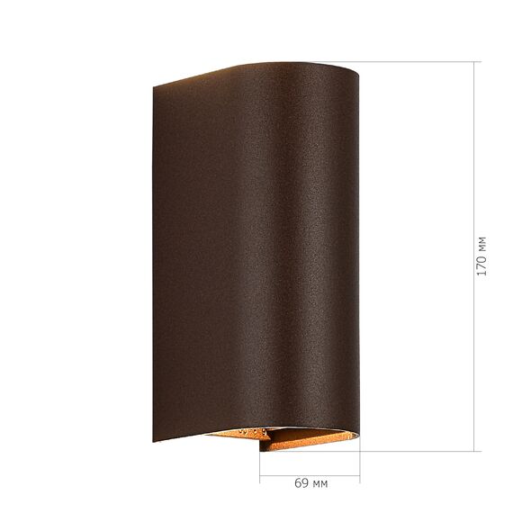 SL9516.601.01 Светильник уличный настенный ST-Luce кортен/кортен LED 1*10W 3000K/4000K/6500K BUST, изображение 3