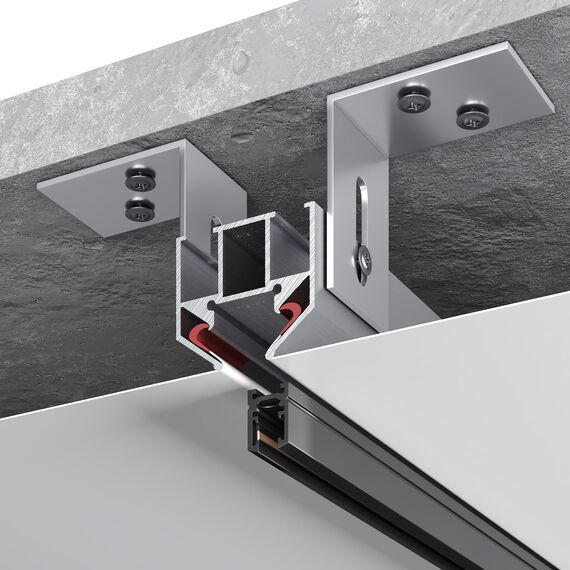 ST066.129.00 Профиль для шинопровода SUPER5 под натяжной потолок ST-Luce Алюминий Длина 2 000мм SUPER5, изображение 5