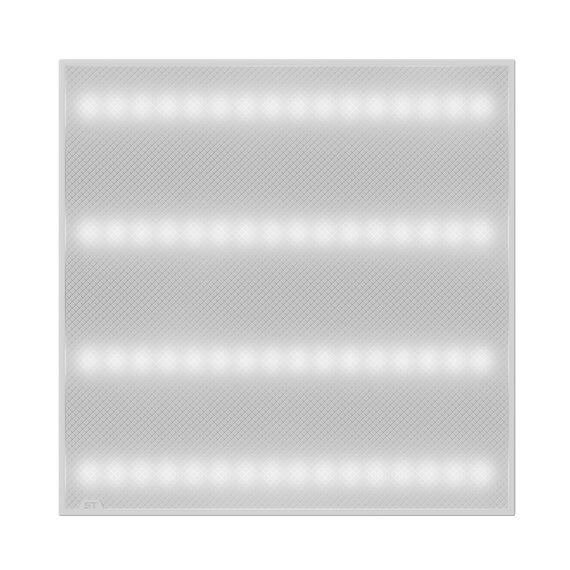 STP-A-1009-P-36-65K-40 Светильник ДВО ST Luce STANDART IP40 595*595*19 мм 36Вт 4200лм 6500К призма ( Коммерческое освещение, изображение 2