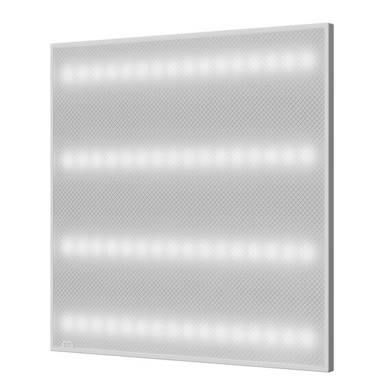 STP-A-1009-P-36-65K-40 Светильник ДВО ST Luce STANDART IP40 595*595*19 мм 36Вт 4200лм 6500К призма ( Коммерческое освещение, изображение 3