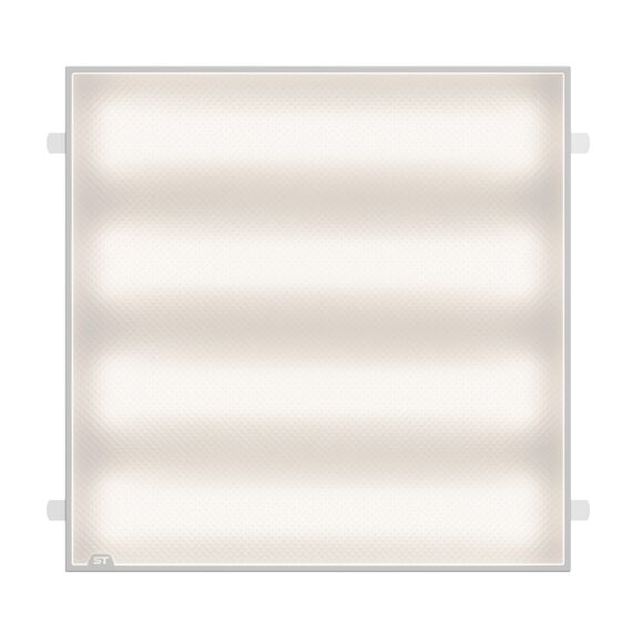 STP-G-1001-P-36-4K-40 Св-к ДВО ST Luce STANDART IP40 590*590*40мм 36Вт 4200лм 4000К призма(Грильято) Коммерческое освещение, изображение 2