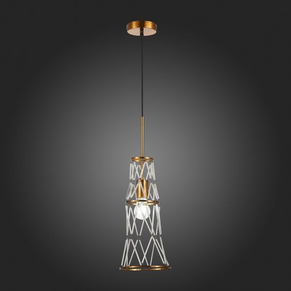 SL1016.203.01 Светильник подвесной ST-Luce Золотистый/Золотистый, Прозрачный E27 1*60W NARRIO, изображение 2