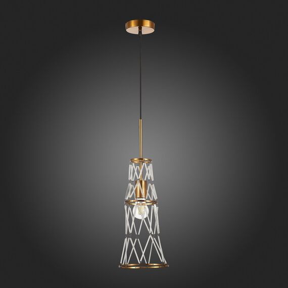 SL1016.203.01 Светильник подвесной ST-Luce Золотистый/Золотистый, Прозрачный E27 1*60W NARRIO, изображение 5