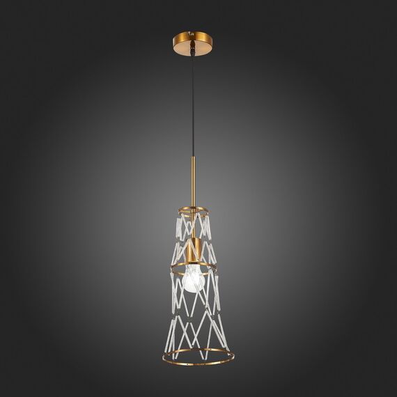 SL1016.203.01 Светильник подвесной ST-Luce Золотистый/Золотистый, Прозрачный E27 1*60W NARRIO, изображение 8