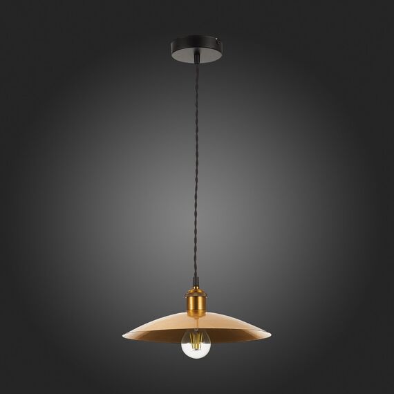SL1017.203.01 Светильник подвесной ST-Luce Черный/Золотистый E27 1*60W ROMO, изображение 5