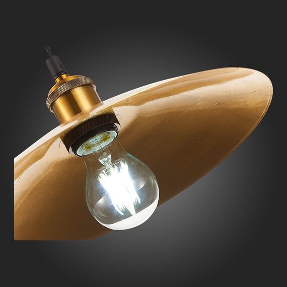 SL1017.203.01 Светильник подвесной ST-Luce Черный/Золотистый E27 1*60W ROMO, изображение 11