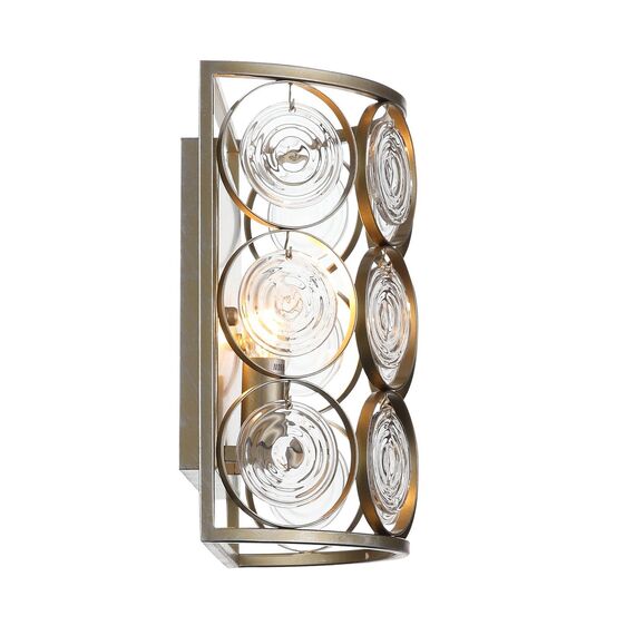 SL1105.201.02 Светильник настенный ST-Luce Золотистый с патиной/Золотистый, Прозрачный E14 2*60W SERANDA, изображение 9