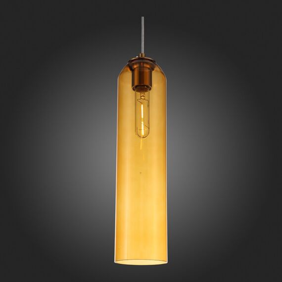SL1145.393.01 Светильник подвесной ST-Luce Латунь/Янтарный E27 1*60W CALLANA, изображение 5