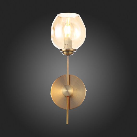 SL1500.201.01 Светильник настенный ST-Luce Золотистый/Янтарный E14 1*40W FOVIA, изображение 5