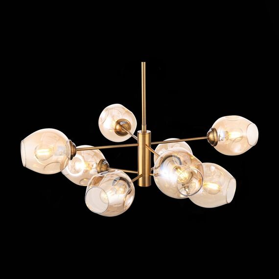 SL1500.203.08 Светильник подвесной ST-Luce Золотистый/Янтарный E14 8*40W FOVIA, изображение 7