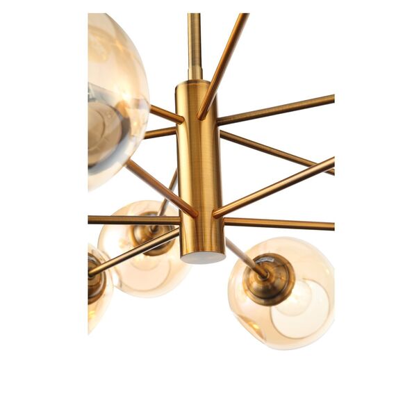 SL1500.203.12 Светильник подвесной ST-Luce Золотистый/Янтарный E14 12*40W FOVIA, изображение 9