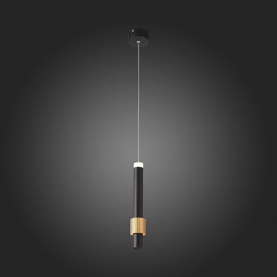 SL1591.403.01 Светильник подвесной ST-Luce Черный, Анодированный золотой/Черный LED 1*6W 3000K Подвесные светильники, изображение 2