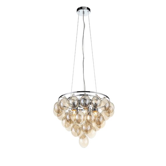 SL432.203.05 Светильник подвесной ST-Luce Хром/Коньячный E27 5*60W SOSPIRO, изображение 6