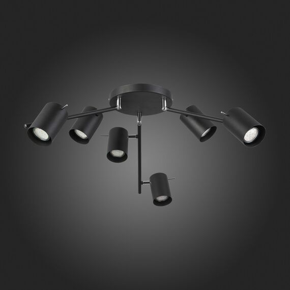 SL597.402.06 Светильник потолочный ST-Luce Черный/Черный GU10 6*7W Потолочные светильники, изображение 5