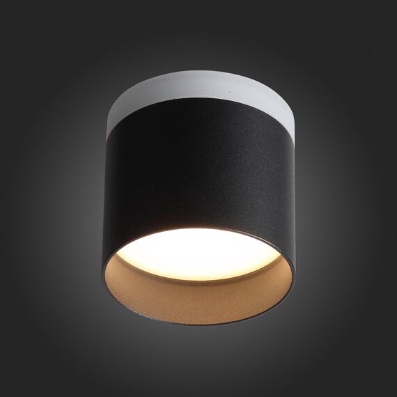 ST102.402.12 Светильник потолочный Черный LED 1*12W 3000K 936Lm Ra>80 120° IP20 D100xH90 170-240V Накладные светильники, изображение 5