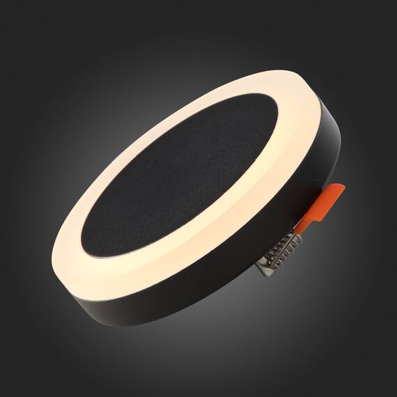 ST104.402.06 Светильник встраиваемый Черный LED 1*6W 3000K 468Lm Ra>80 120° IP20 D110xH20 170-240V Встраиваемые светильники, изображение 2