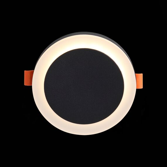 ST104.402.06 Светильник встраиваемый Черный LED 1*6W 3000K 468Lm Ra>80 120° IP20 D110xH20 170-240V Встраиваемые светильники, изображение 4