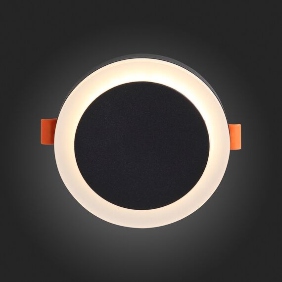 ST104.402.06 Светильник встраиваемый Черный LED 1*6W 3000K 468Lm Ra>80 120° IP20 D110xH20 170-240V Встраиваемые светильники, изображение 5