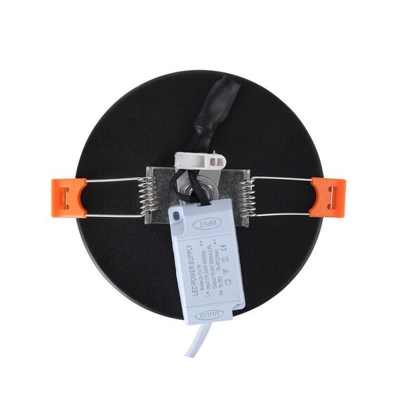 ST104.402.06 Светильник встраиваемый Черный LED 1*6W 3000K 468Lm Ra>80 120° IP20 D110xH20 170-240V Встраиваемые светильники, изображение 9